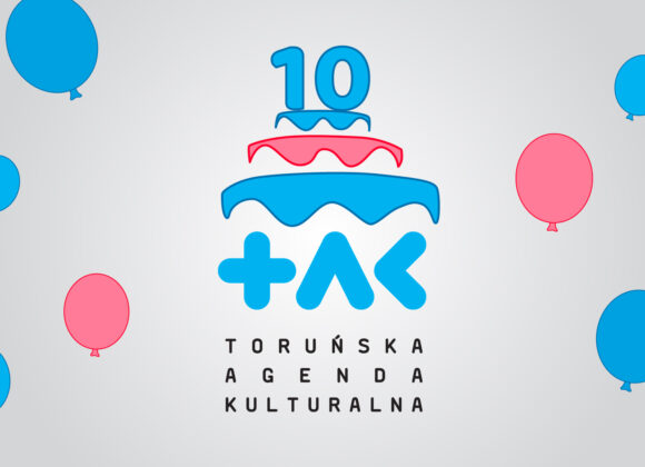 logo na 10-lecie Toruńskiej Agendy Kulturalnej - torcik i balony