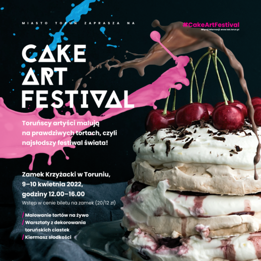 Grafika na Cake Art Festival ze zdjęciem tortu