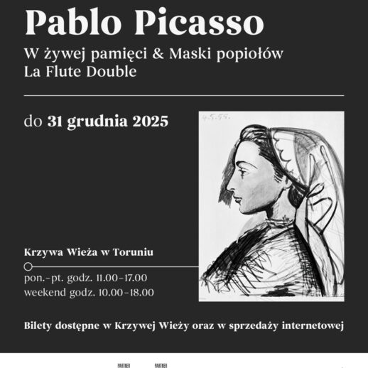 Grafika prezentująca plakat na wystawę Picasso